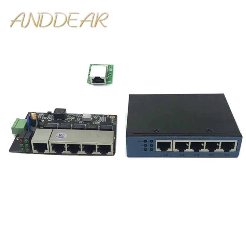 

Unmanaged 5port 10/100M industrial Ethernet switch module PCBA board OEM Auto-sensing Ports PCBA board OEM Motherboard