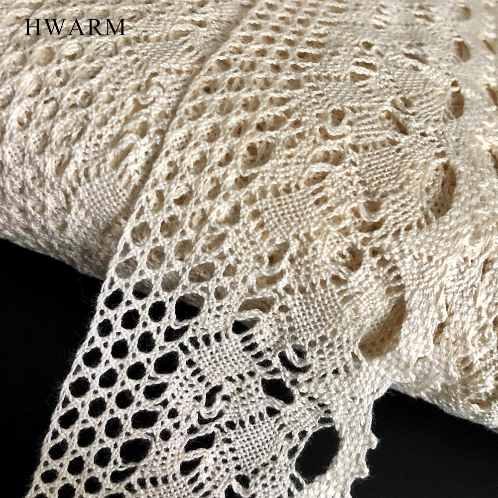 30yard 4.8cm High Quality Clothing Accessories African Lace Fabric Diy Beige Skirt Underwear Wedding Dress Christmas Packing Tap