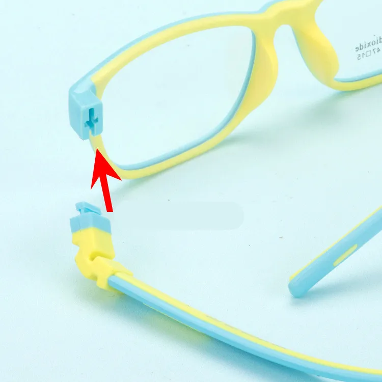 Children's Silicone Glasses Legs Snap-on Color Silicone Temples Pair Multi-color Optional Children's Glasses Accessories