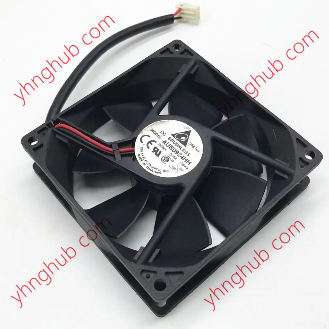 Delta Electronics AUB0924HH DC 24V 0.25A 90x90x25mm 2-Wire Server Cooling Fan