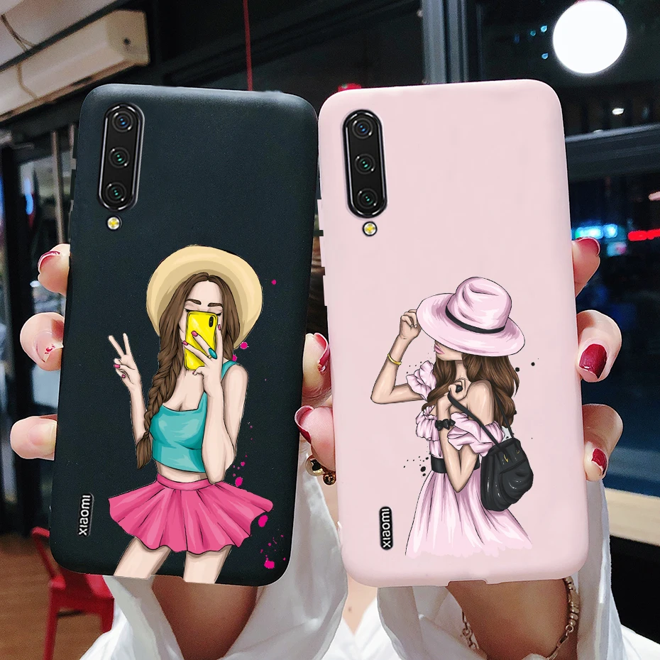 For Cover Xiomi Xiaomi Mi A3 MiA3 A 3 case Fashion Girls Painted Silicon soft Protective Phone Case For Xiaomi Mi A3 Back Cover