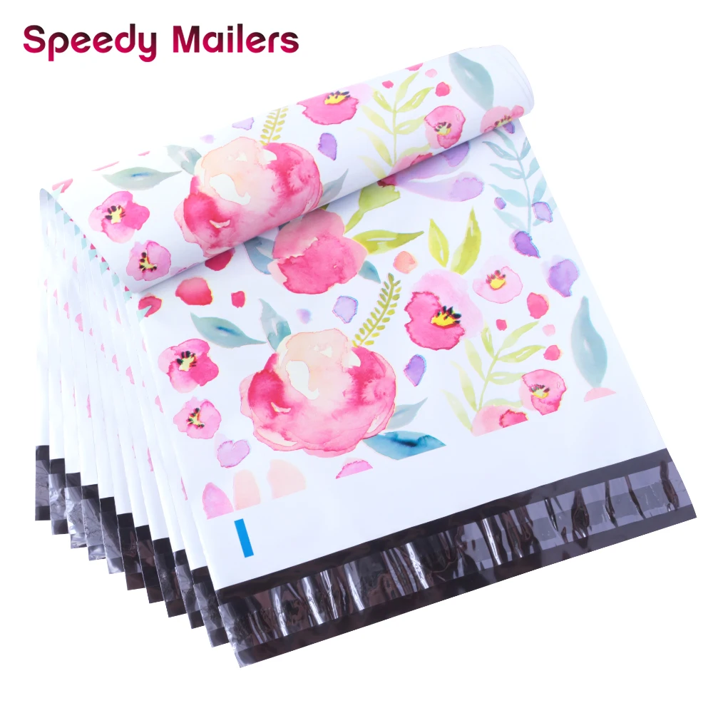 Speedy Mailers 24 Design 10 sztuk/paczka kolorowy Poly Mailer kreatywny nadruk Poly Mailer samoprzylepna plastikowa kopertówka do pakowania