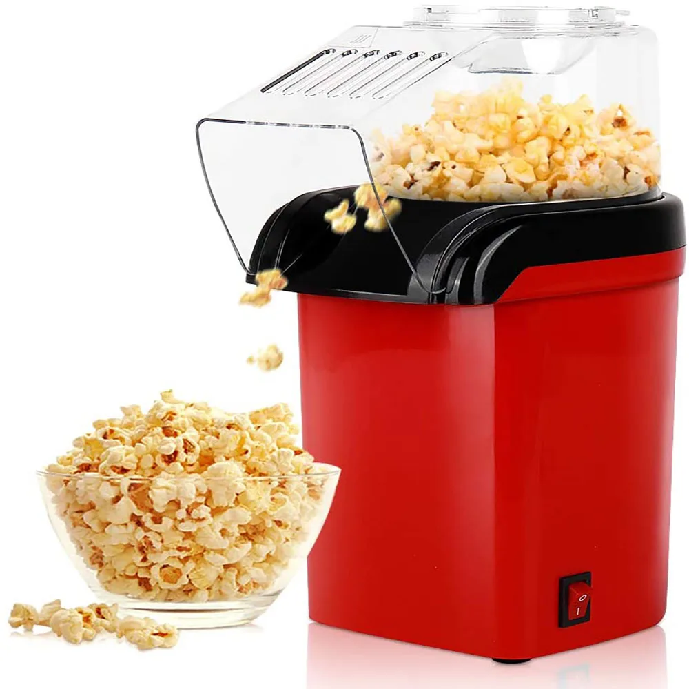 1200W Mini Popcorn Machine Household Healthy Hot Air Oil-free Popcorn Maker Corn Popper For Home Kitchen Baking Tools