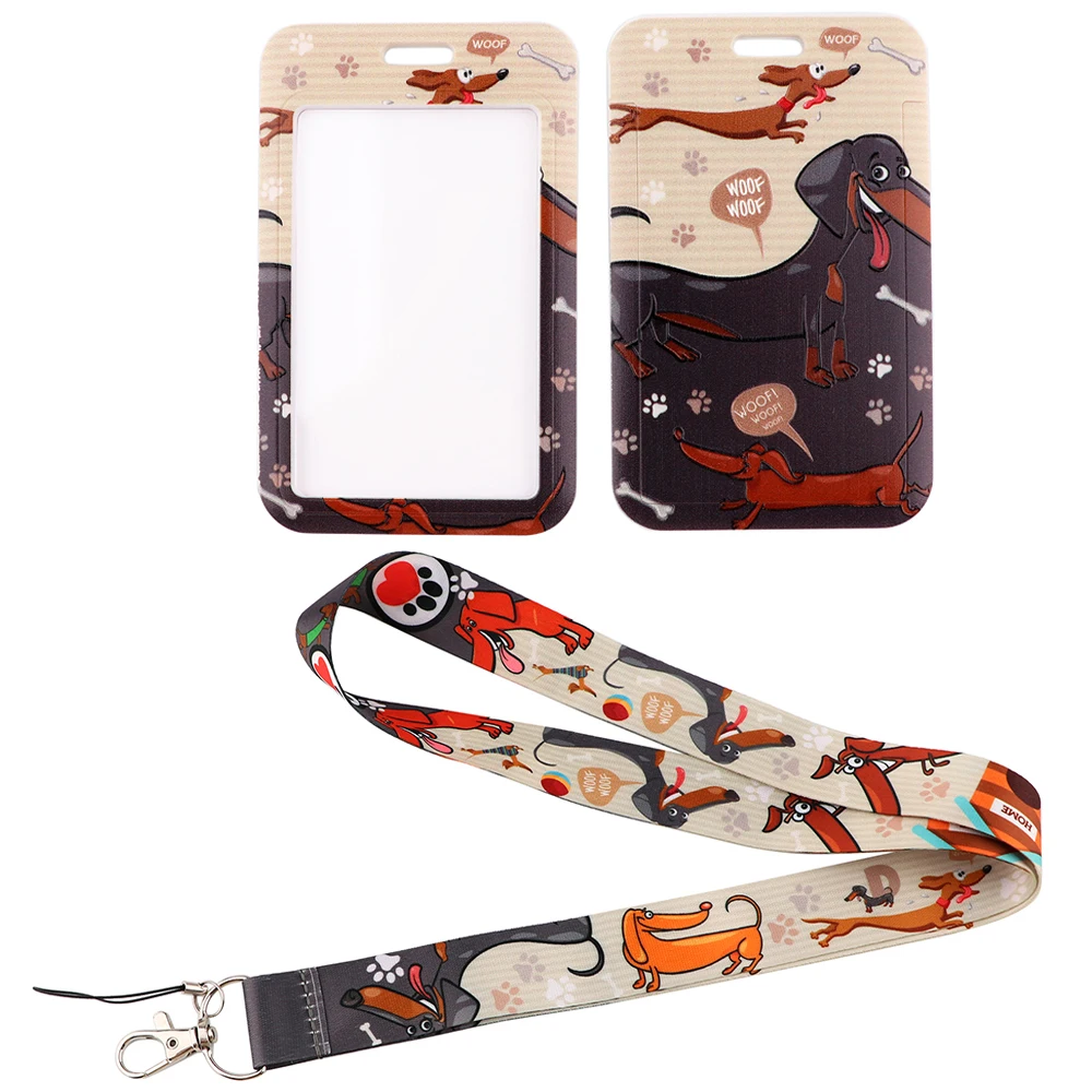 LX824 Dachshund Key Lanyard ID Card Case Badge Holder Neckband Phone Rope for Pendant USB Animal Neck Strap Cord Lariat Hot Gift