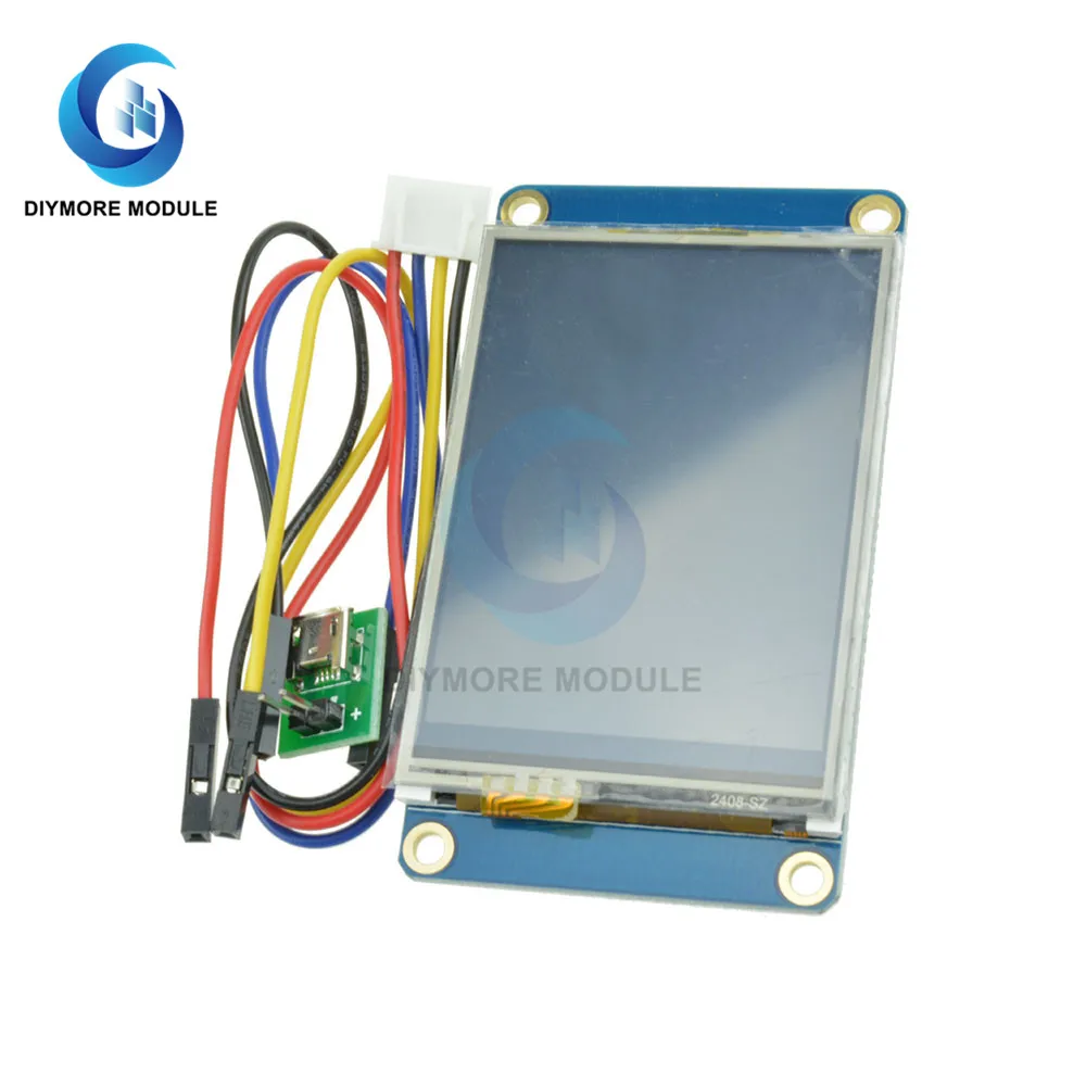 

ЖК-дисплей с сенсорным экраном 2,4 дюйма TFT 320x240, модуль USART UART HMI Serial для Arduino Raspberry Pi 2 A +, Nextion на английском языке