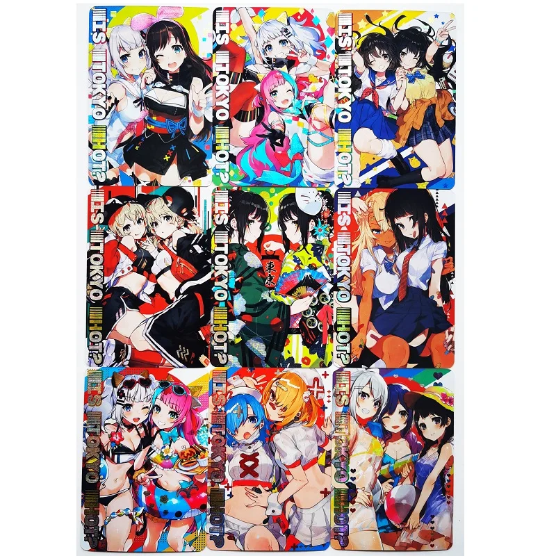 

9pcs/set ACG Beauty Tokyo Girls Refraction Sexy Girls Toys Hobbies Hobby Collectibles Game Anime Collection Cards