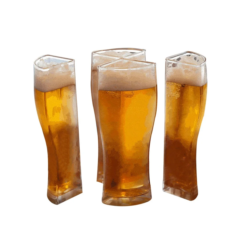 Caneca de cerveja acrílica para festa, aniversário suprimentos, beber cerveja caneca, feriado, 4 em 1, 4pcs