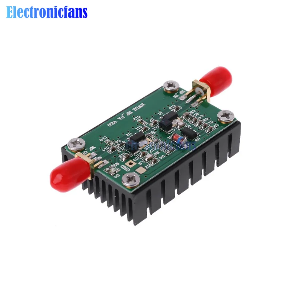 New 2MHZ-700MHZ RF Power Amplifier 3W 20dB Low Noise Broadband RF Power Amplification Module for HF VHF UHF FM Transmitter Radio