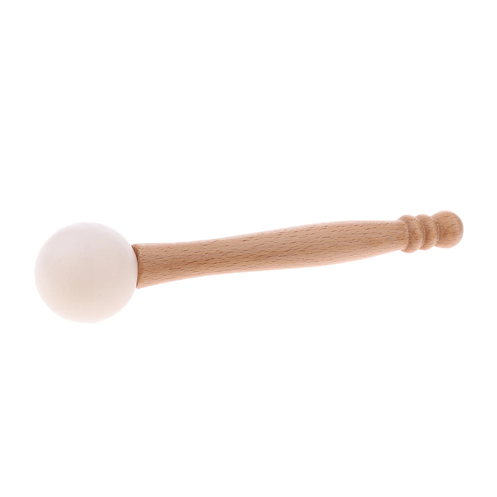 Tibetan Singing Bowls  Mallet Hand Percussion Accessory for Relaxing Rubber Wooden Mallet Hammer