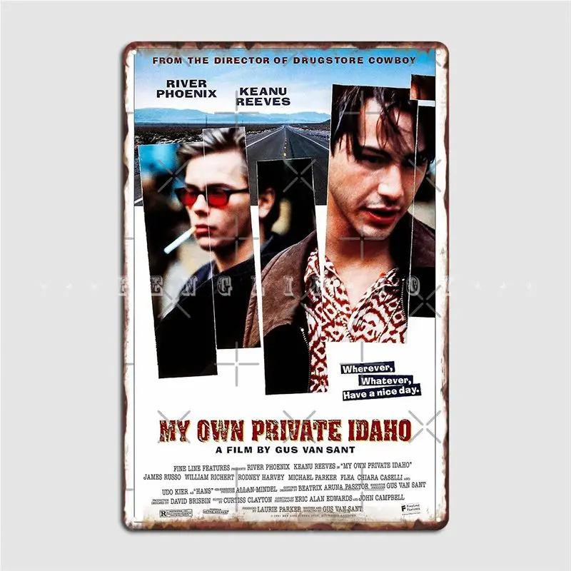 My Own Private Idaho 1991 Metal Sign Pub Club Bar Designing Plates Tin Sign Poster