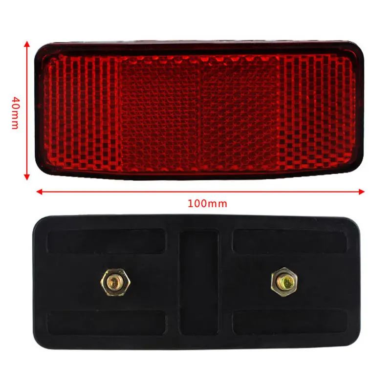 1~10PCS Bike Cycling Rear Reflector Tail Light For Luggage Rack NO Battery Aluminum Alloy Reflective Taillight Bike