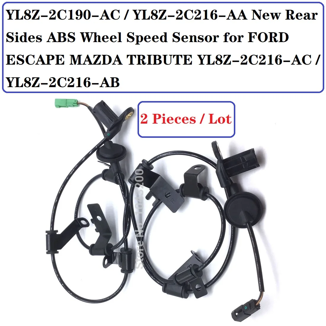 1 or 2 Pieces Rear Sides Abs Wheel Speed Sensor for Ford Escape Mazda Tribute OE# YL8Z-2C216-AC / YL8Z-2C216-AB