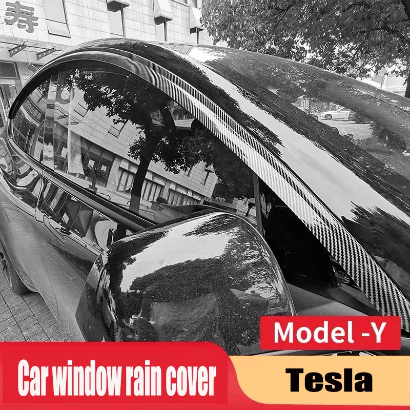 Applicable to 21 Tesla modelY car window weather shield decorative patch Model y rain eyebrow modification accessories