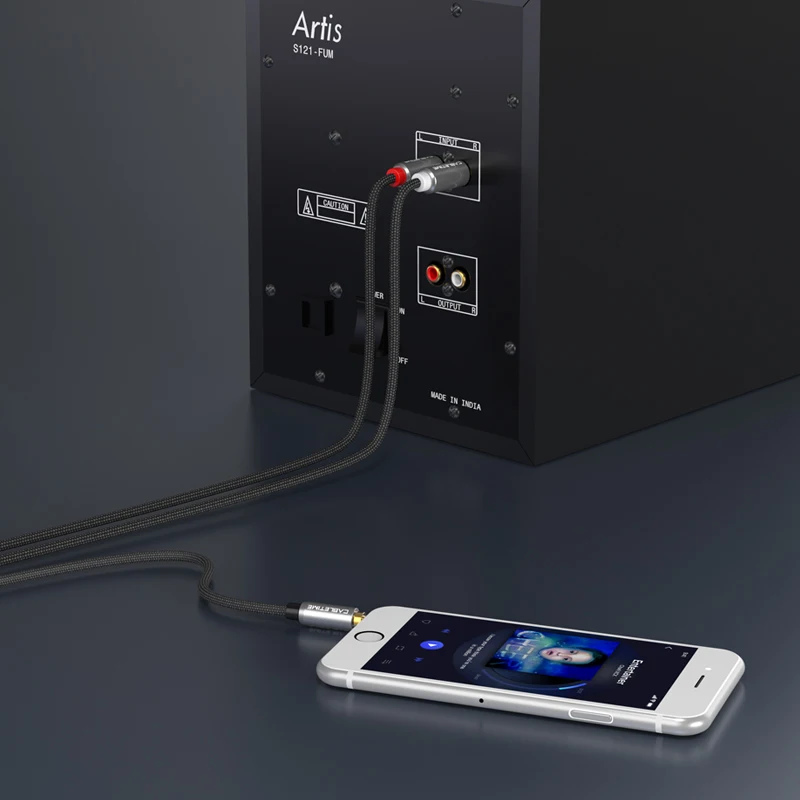 CABLETIME Jack 3.5Mm Ra 2 Đầu RCA Cáp M/M 3.5 RCA AUX Cáp Âm Thanh Stereo Cho DJ Âm Ly Loa Siêu Trầm bộ Trộn Âm Thanh Rạp Hát Tại Nhà DVD C106