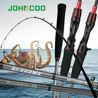 JOHNCOO Cuttlefish Fishing Rod Super Light Saltwater Squid Boat Fishing Rod Sensitive Light Jigging Rod 1.5m 1.6m ML Max 120g