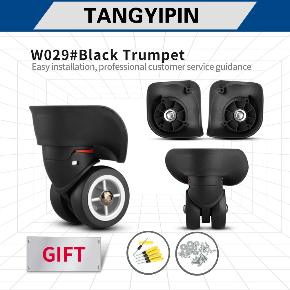 Tangyipin W029ホットな新2個スーツケース荷物アクセサリーユニバーサル360度スイベルホイールトロリーホイール高品質