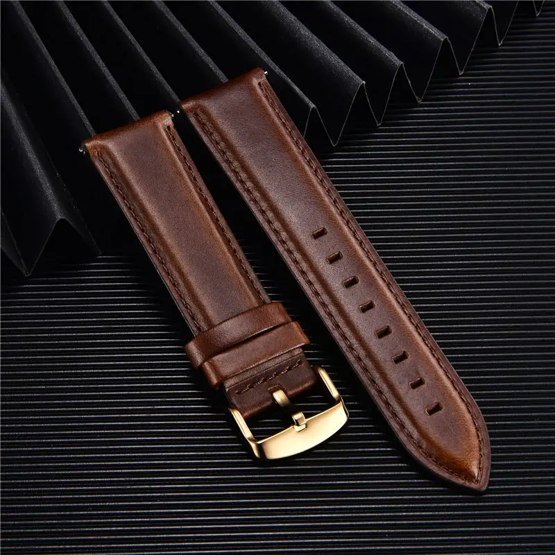 Quick Release Straps Men Women Bracelets Genuine Leather Watchband 18mm 20mm 22mm Business Watch Band DW Watch Accessories