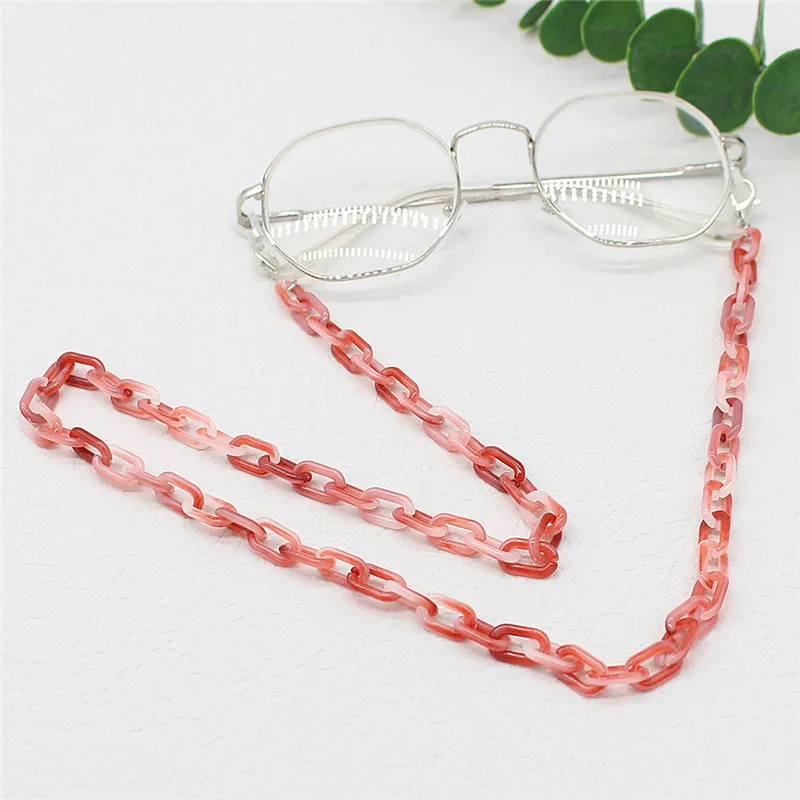 New Retro Bright Acrylic Glasses Chain for Face Mask Necklace Sunglasses Rope Hang Women Men Neck Strap Holder Hanging Lanyards