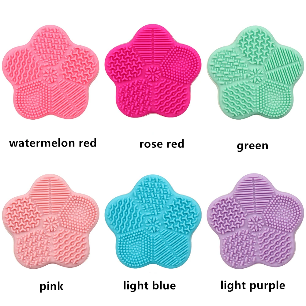 Sponge Cleaning Mat Make Up Washing Silicone Washing Tools Makeup Brush Cleaner Brush Cleaner Pad Silicone Starfish