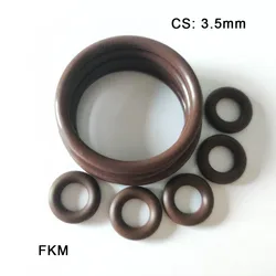 FKM O-Ring Seal CS 3.5mm Fluorine Rubber Ring Gasket OD 12mm/15mm/20/30mm Prevent Oil/Air/Fuel/Chemical Leakage  Sealing Washer