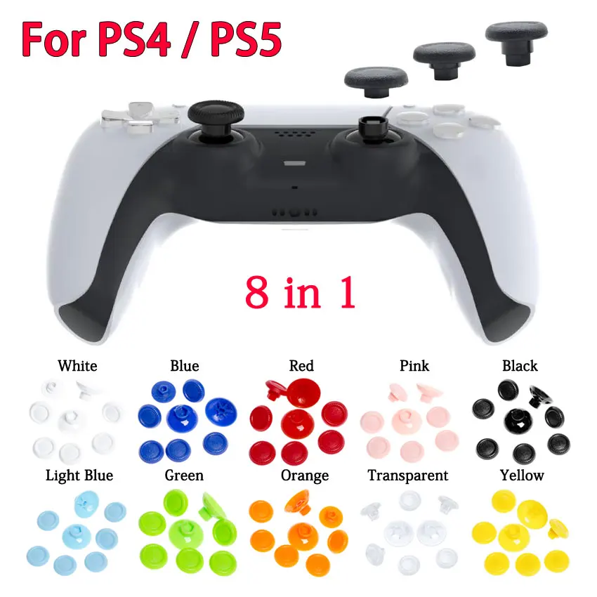 

JCD Thumb Stick Grip Caps For PS5 PS4 Controller Detachable 8 in 1 Pack Joystick Cap For Xbox One