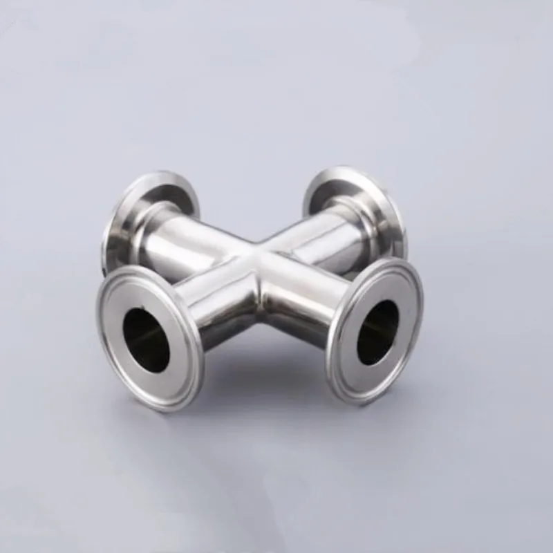 2'' 51mm Tri Clamp Cross 4 Way Pipe Fitting SS 304 Stainless Steel