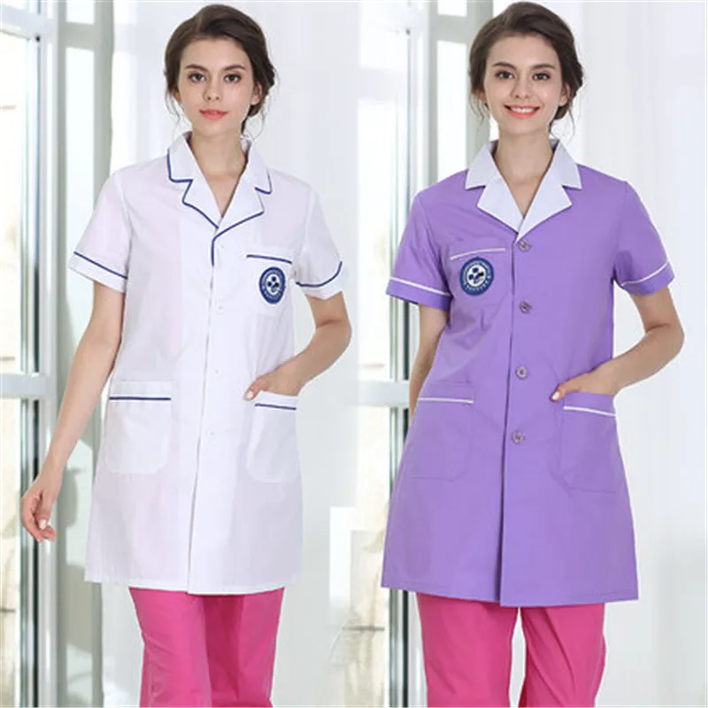 White coat long sleeve physician uniform women and men laboratory clothing doctors tattoo beauty salon pharmacy work clothes