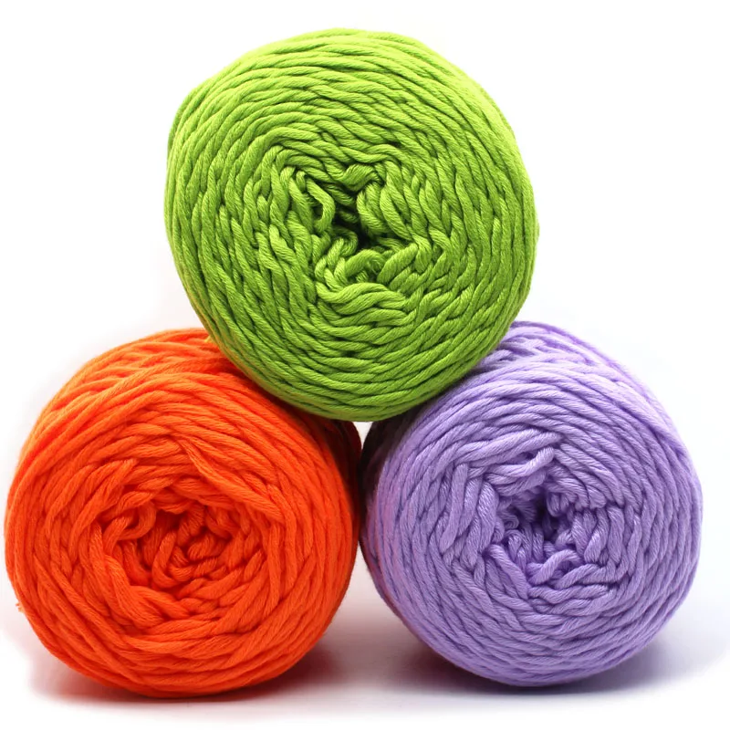 Thick Cotton Yarn for Knitting, Multi-Plys Crochet Threads for DIY Sweaters, Scarf and Hat, Tufting Ropes, 200g per PC