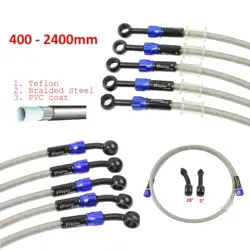 AN3 Braided Steel Hose Motorcycle Dirt Bike Brake Oil Line Quick Release Banjo Motorbike Braided Pipeline Latiguillo Freno ATV