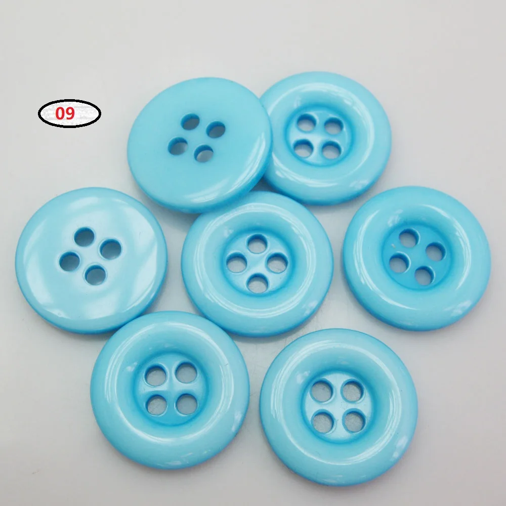 NBNNEG 30Pcs Multicolors 18MM Round Buttons Resin Decorative Scrapbooking Botoes Tailor Garment Sewing Accessory
