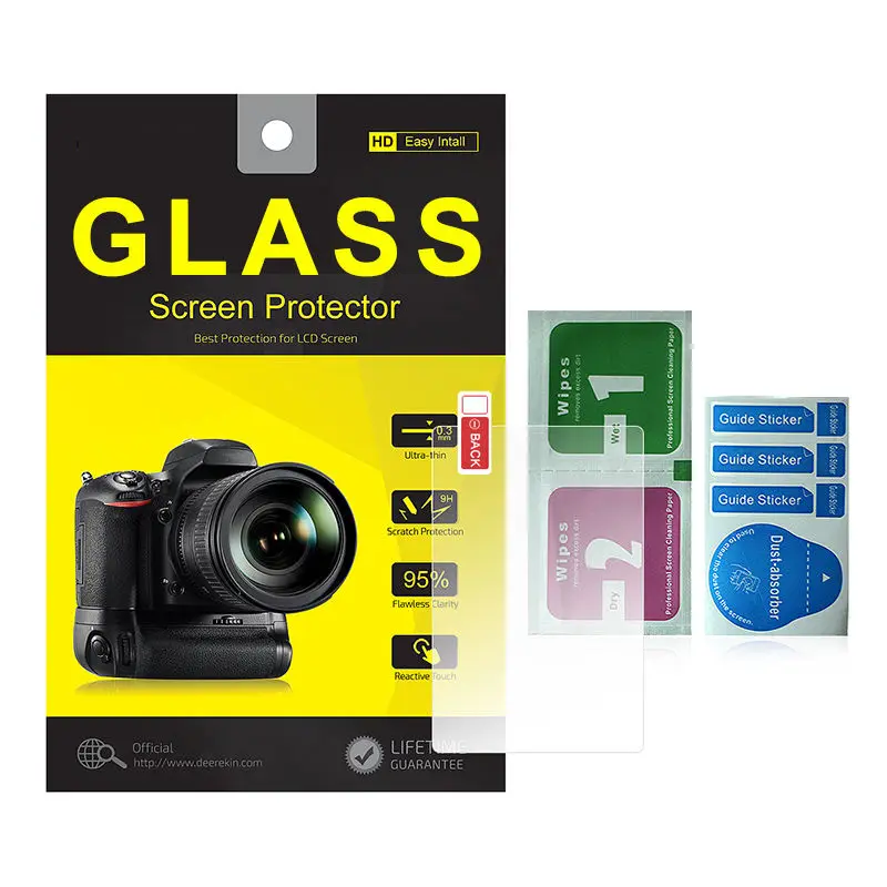 2PCS 9H Tempered Glass Screen Protector Film for Canon Eos 70D 80D 90D