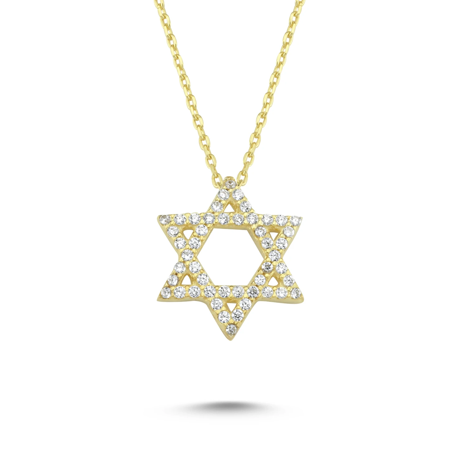 

14K Pure Gold Star of David Necklace, Jewish Jewish David's Star Pendant