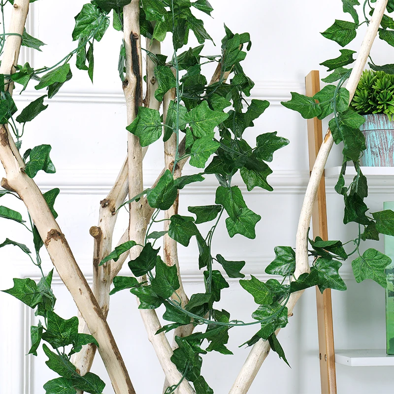 

5pcs/lot Artificial Tree Plants Vines Vertical garden Wall Decor Silk Ivy Grape leaves Flowers Room Home Wedding Decor Greenery