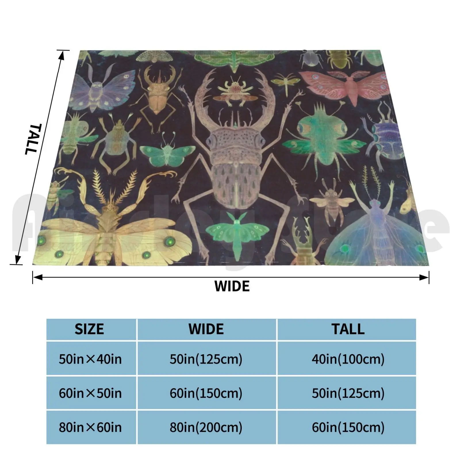 Blanket Entomologist's Wish ( The Neon Version ) 975 Insects Moths Butterflies Moth Hawkmoth