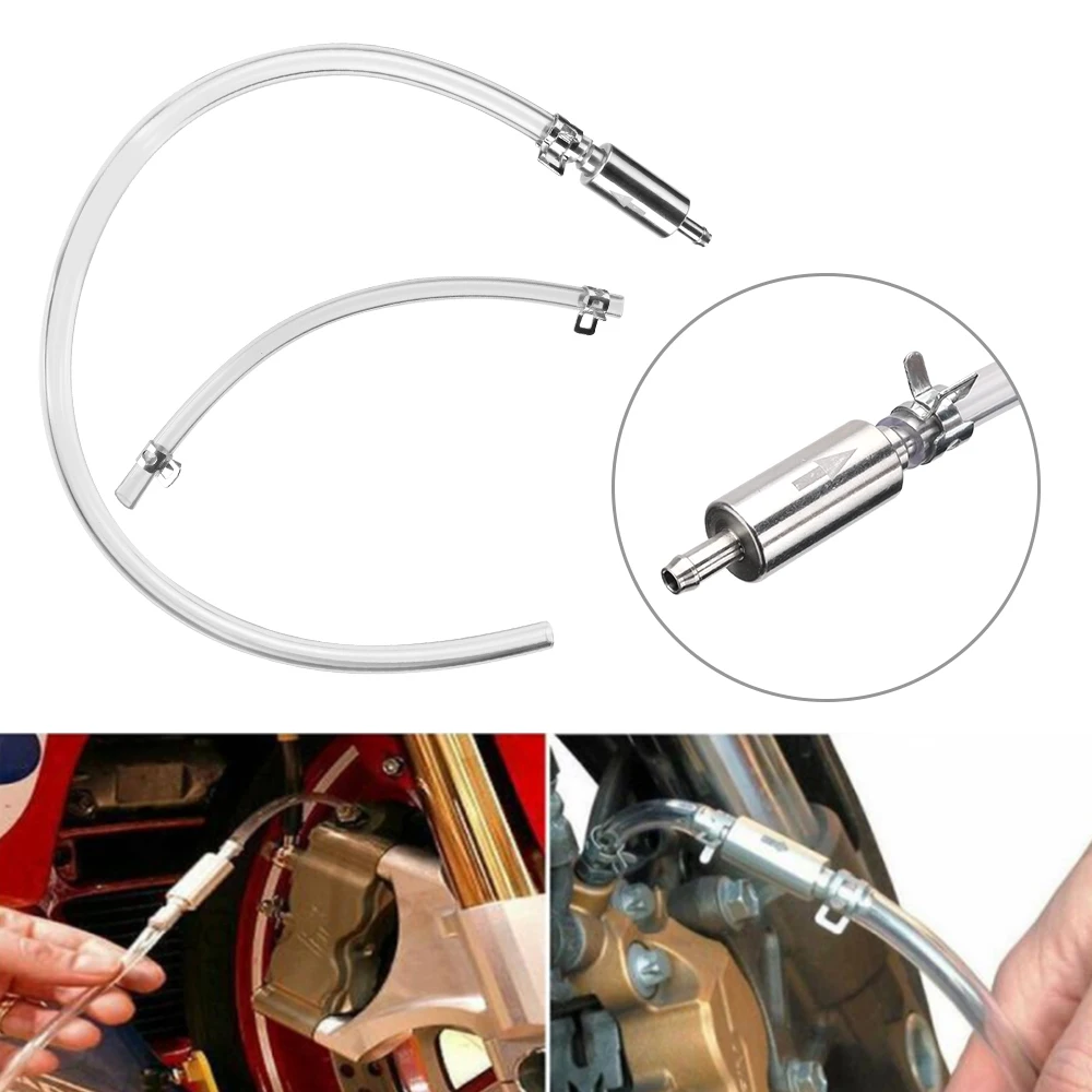 Hydraulic Clutch Car Bleeder Hose One Way Valve Tube Brake Bleeding Tool Kit Brake Fluid Oil Change Tool