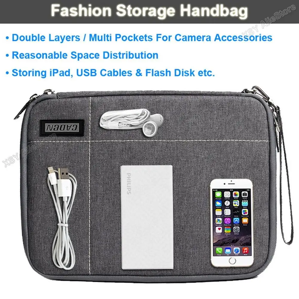 Camera Accessories Storage Bag Women Men Electronic Cases Hard Drive Cables USB Flash Pouches For 7.9 - 9.7 Inches iPad Mini Air