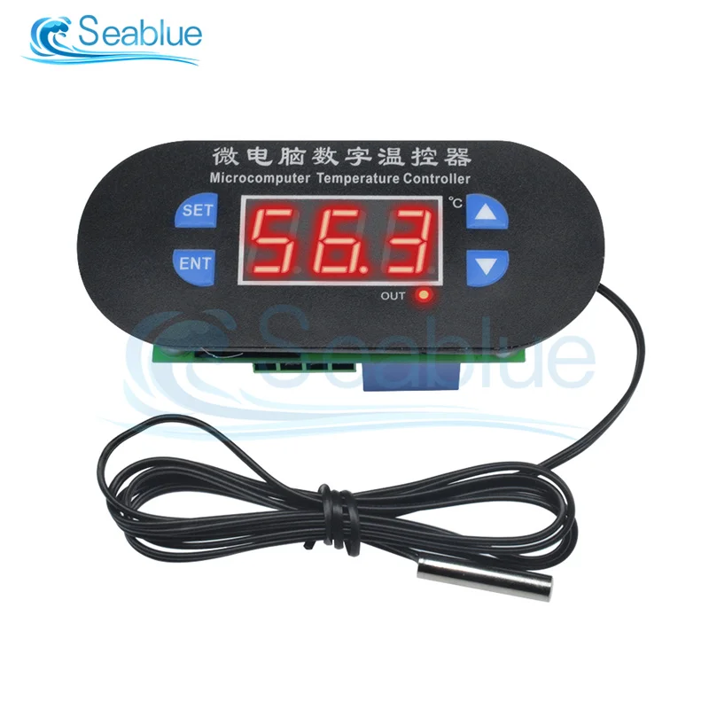 DC 12V Digital LED Cooling Thermostat Temperature Controller Sensor 1 Channel Relay Output