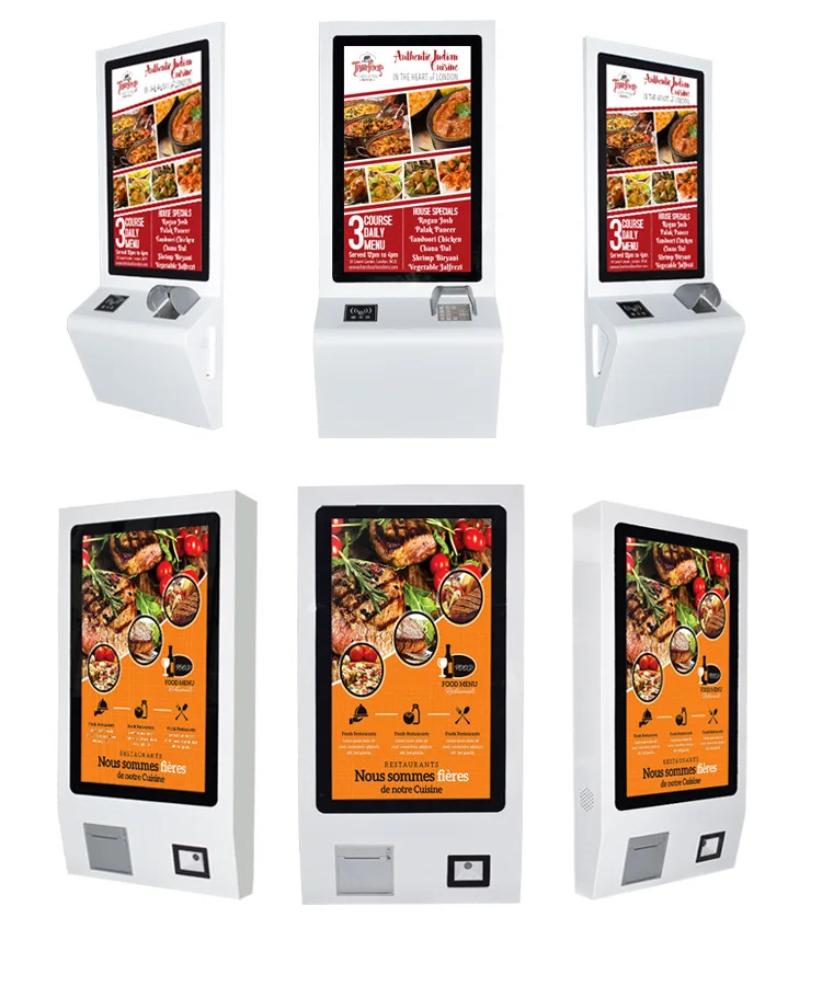 24 inch tft lcd touch screen Restaurant wifi self service fast food ordering Kiosk machine