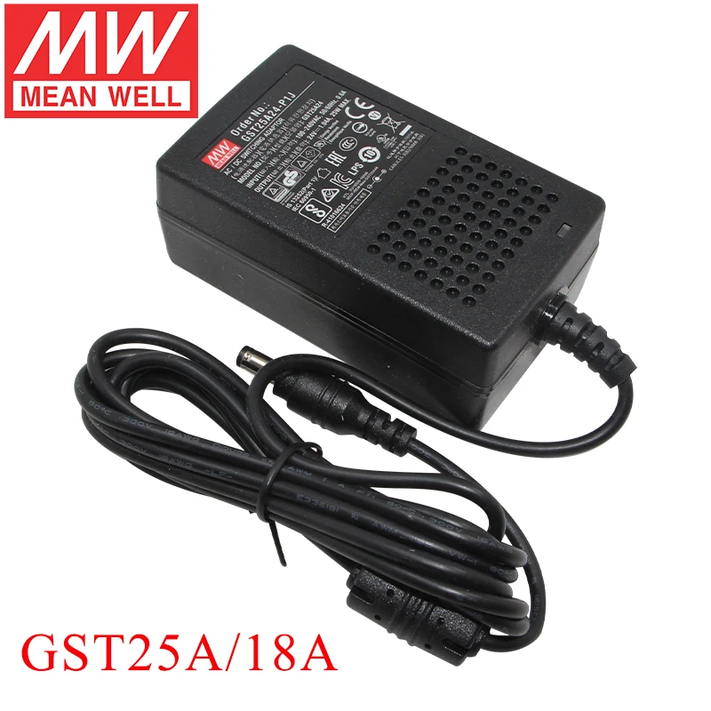 MEAN WELL GST25A Industrial Power Adapter 5V 7.5V 9V 12V  15V 18V 24V 28V 48V Charger Meanwell Switching Power Supply