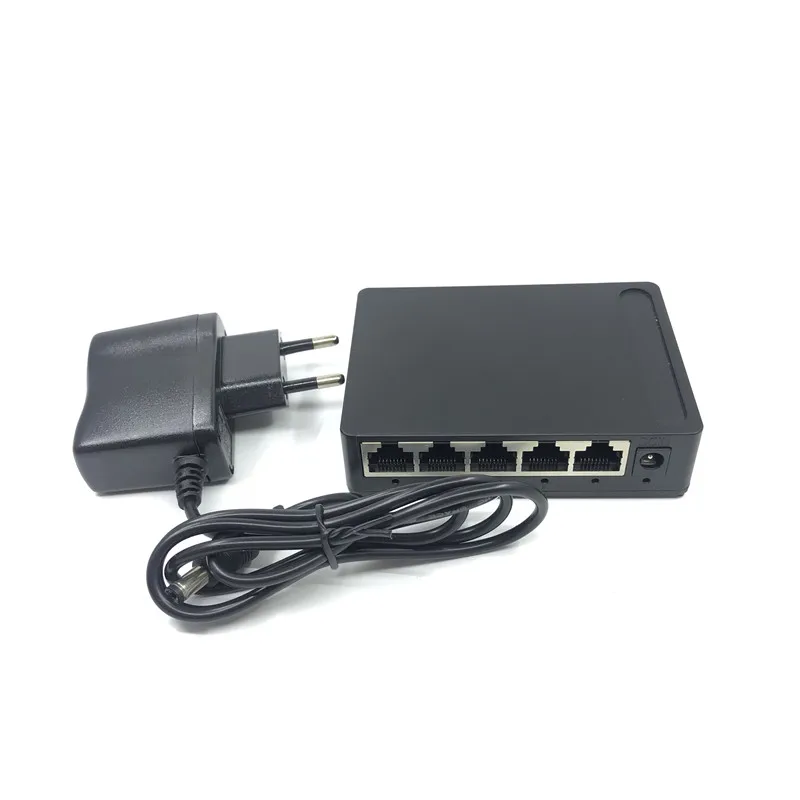 Oem fábrica tomada marca 5 porta gigabit ethernet switch mais barato rede switches 10/100/1000mbps eua ue plug switch lan combo