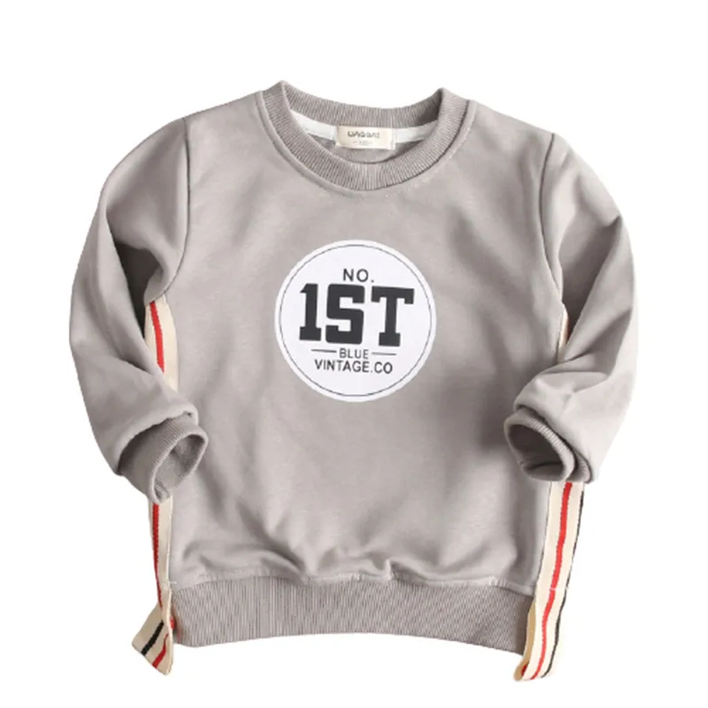 Children Cotton Letters Long Sleeves Sports Sweaters Boys Babies  Tops T-Shirt Kids Clothes