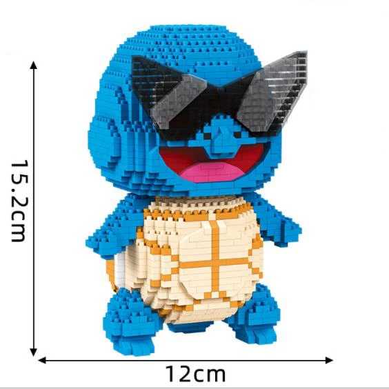 1000+ pcs TOMY Pokemon Detective Pikachu Snorlax Psyduck Squirtle Figure Building Blocks Mini Bricks Toys Kids Gift TFA3370