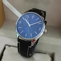 GEERVO No logo 40mm Automatic men's Watch blue dial Seagull ST2130 movement Vibration frequency per hour 28800