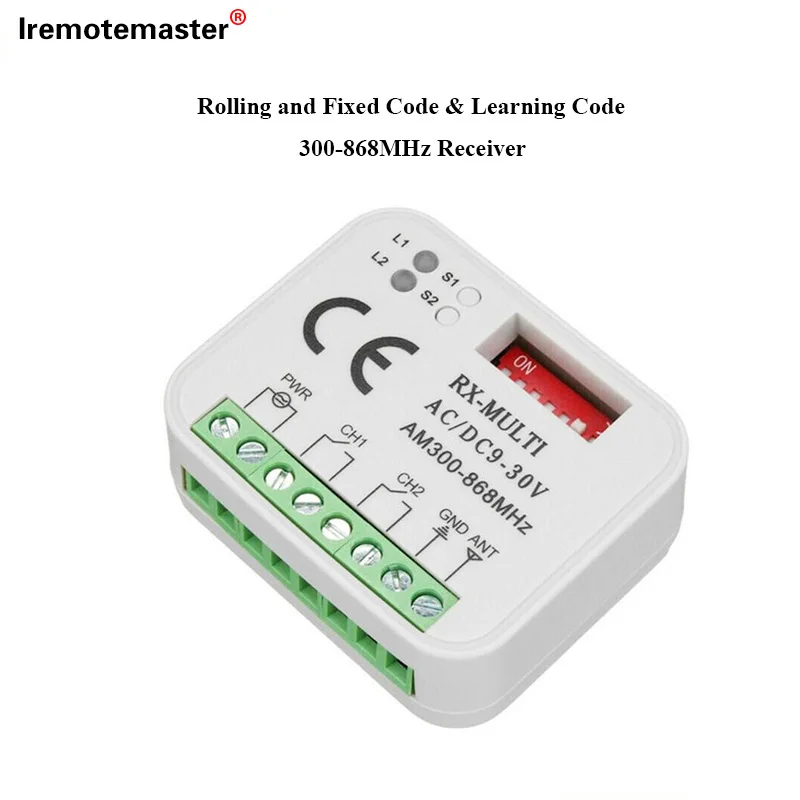 Imagem -03 - Receptor Universal ac dc 1224v de Canais Controlador Universal Rx-multi Receptor rx Multi ac Dc930v 300868mhz 433mhz 868mhz