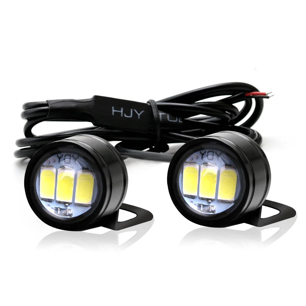 2PCS Motorcycle Hawk-eye Lamp Ghost-fire Lamp Modification Component Information Hawk Pedal LED Mirror Flash Hooligans Lamp 12V