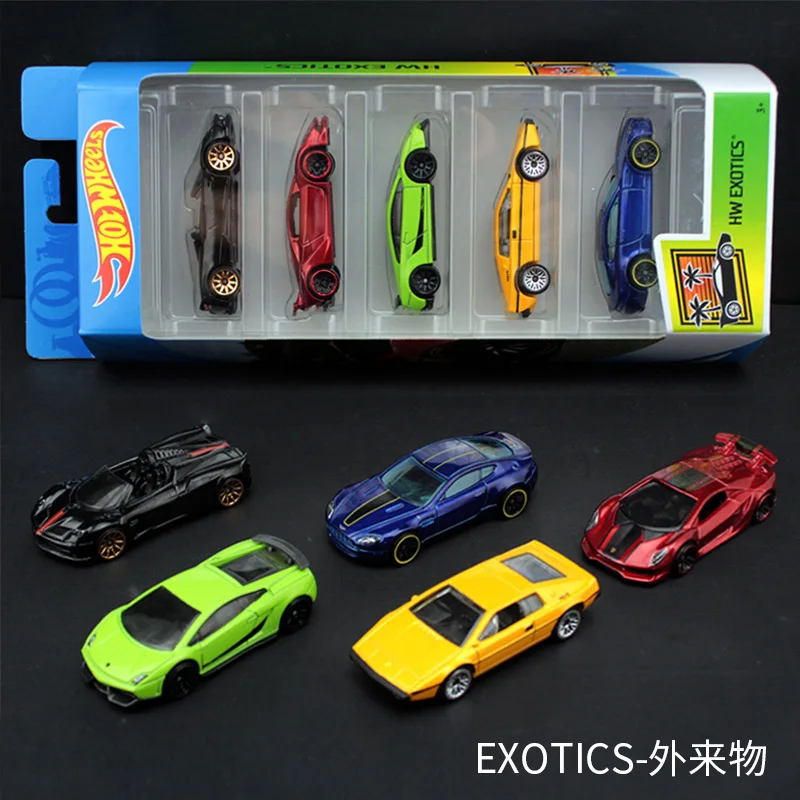 5pcs/pack Original Hot Wheels 1:64 Metal Mini Model Car Kids Toys for Children Diecast Brinquedos Hotwheels Boys Toys Gift 1806