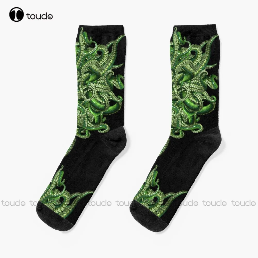 Suckers In Green ~ Reversed Socks Womens Hiking Socks Personalized Custom Unisex Adult Teen Youth Socks 360° Digital Print Gift