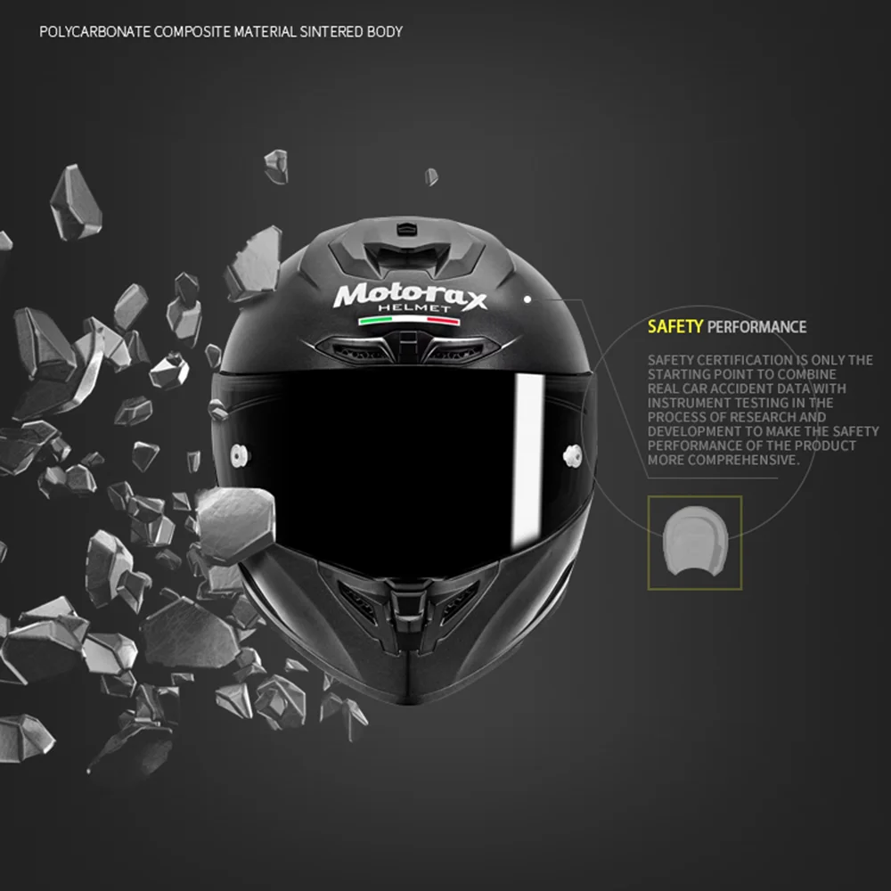 MOTORAX รถจักรยานยนต์การรับรอง DOT Casco Moto Motocross Racing Four Seasons Casque Moto Off-Road หมวกกันน็อก Casco