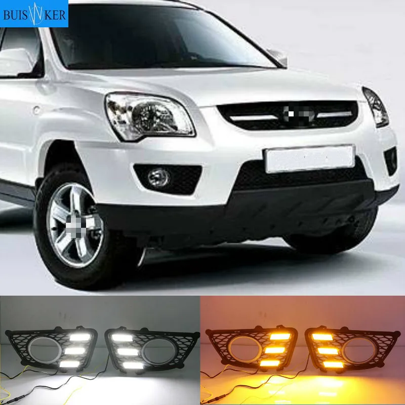 

1 set For KIA Sportage 2009 2010 2011 2012 12V LED DRL Daytime Running Light Daylight Fog lamp head light