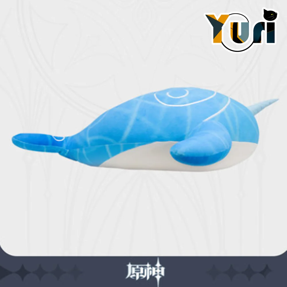 Yuri New Limited Game Genshin Impact Original Fatui Tartaglia Whale Plush Doll Big Throw Pillow Cushion Cosplay YS